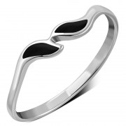 Black Onyx Sterling Silver Ring, r488